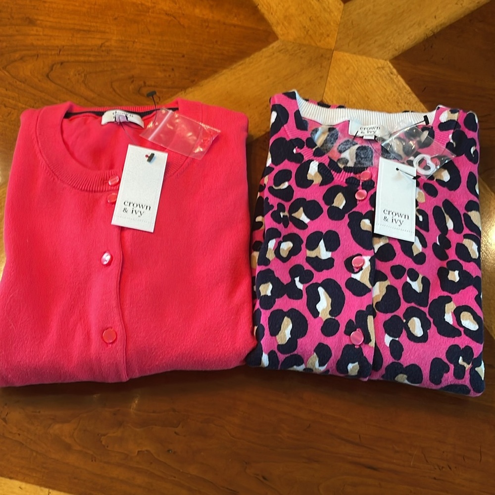 Lot of Two NWT Crown and Ivy Cardigans Size Small